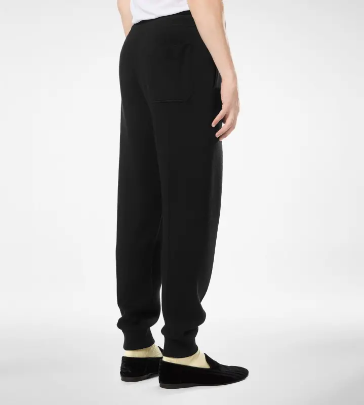 DOUBLE FACE WOOL JOGGERS BLACK online
